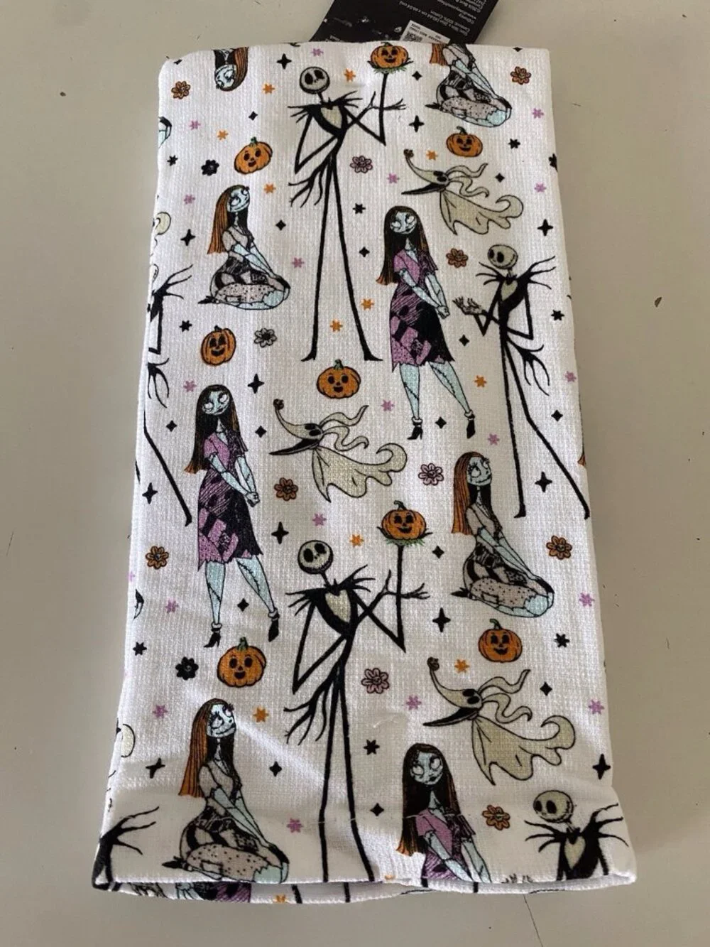 2 Pk Disney Jack Skellington Zero Nightmare Before Christmas Kitchen Towels NEW